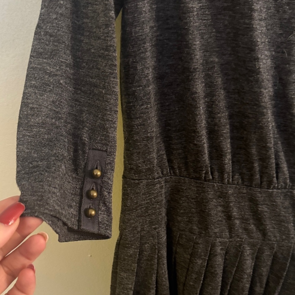 LOFT Charcoal 3/4 Quarter Sleeve Dress - Picture 6 of 8